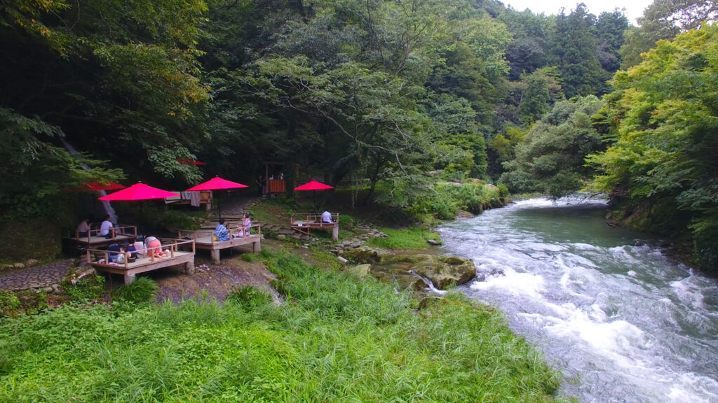 鶴仙渓 川床